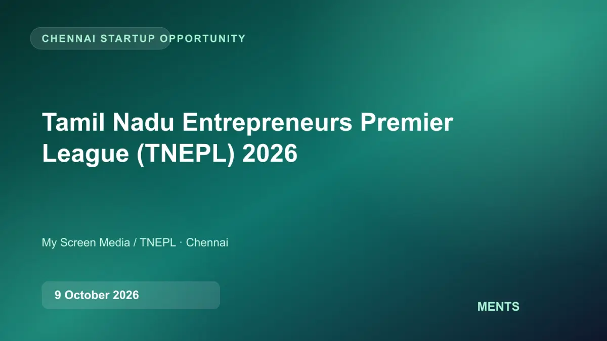 Tamil Nadu Entrepreneurs Premier League (TNEPL) 2026 event banner