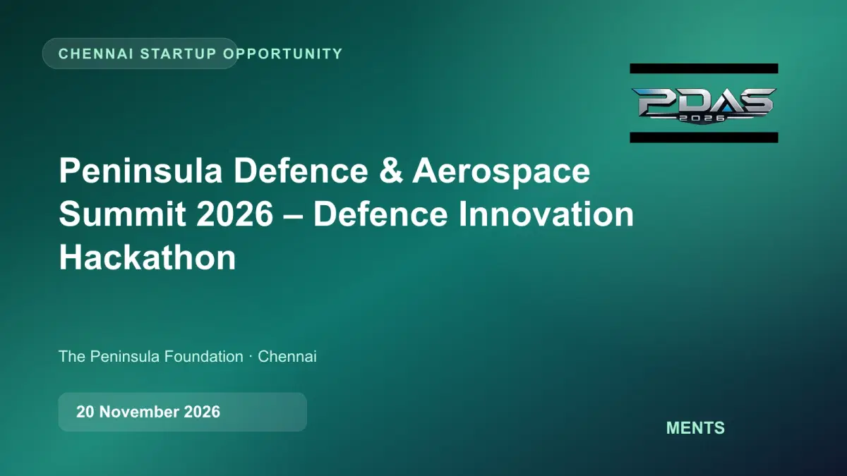 Peninsula Defence & Aerospace Summit 2026 – Defence Innovation Hackathon event banner