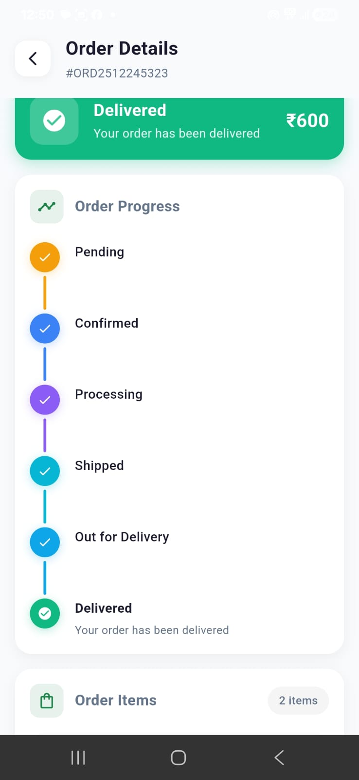 Freso fulfilment tracking screen preview